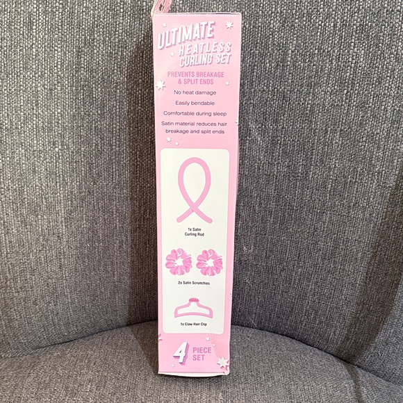 NIB Ultimate 4 Piece Heatless Curling Set-Pink - Picture 3 of 6
